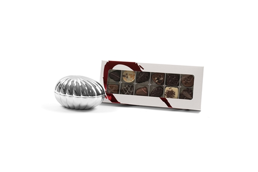 Georg Jensen bonbonniere og chokolade