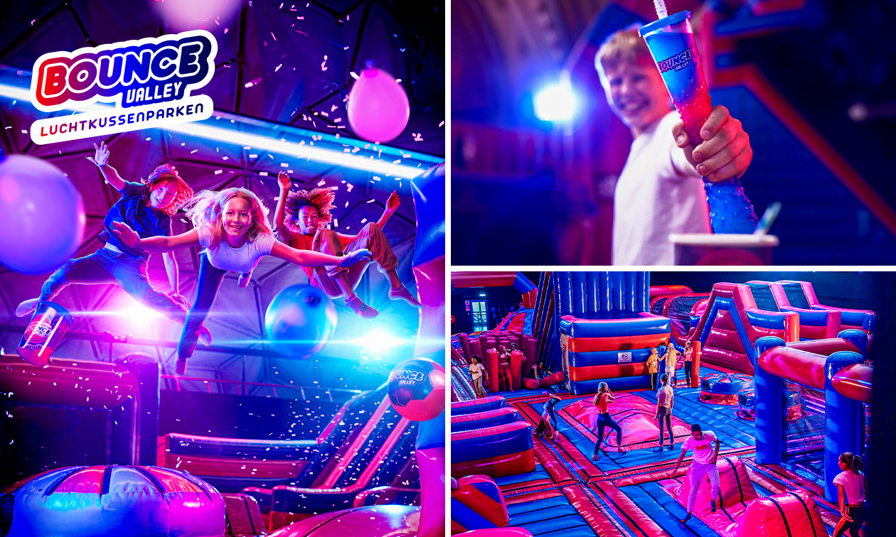 Entree Bounce Valley (2 uur) + sokken + verkoelende slush puppy