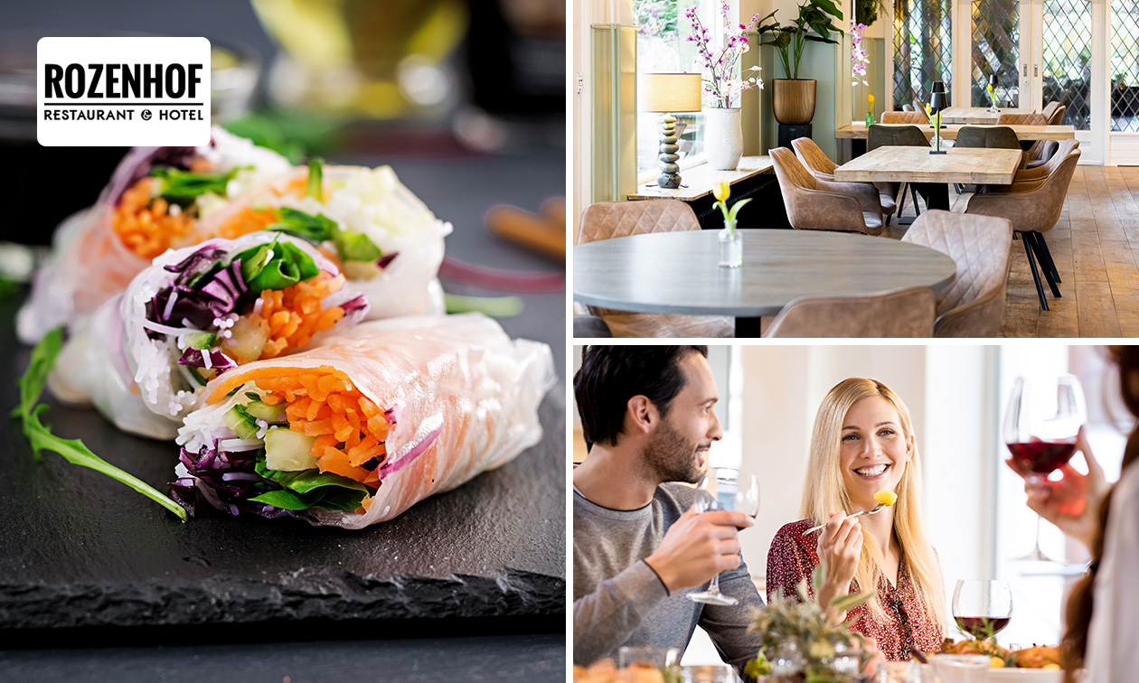 Shared dining-diner met 4 gerechtjes bij Boutique Hotel Rozenhof