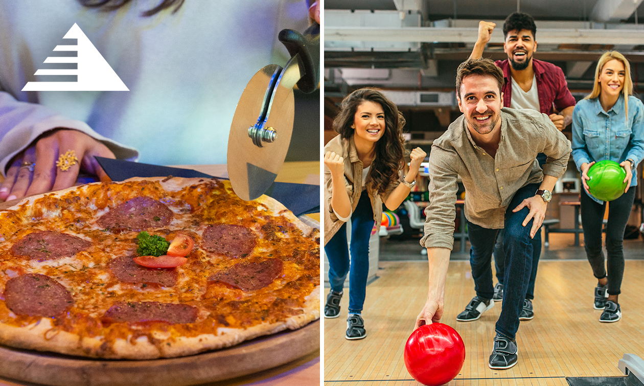 Pizza + 2 spellen bowlen bij Bowling Antares