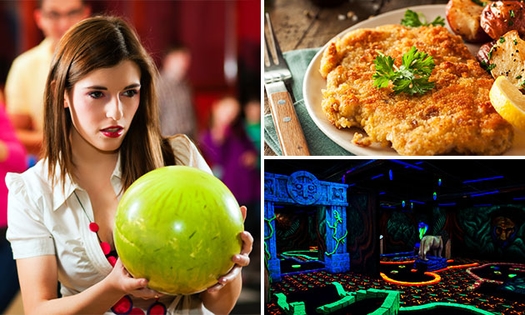 1 uur bowlen + diner bij Bowlingcentrum Tiel