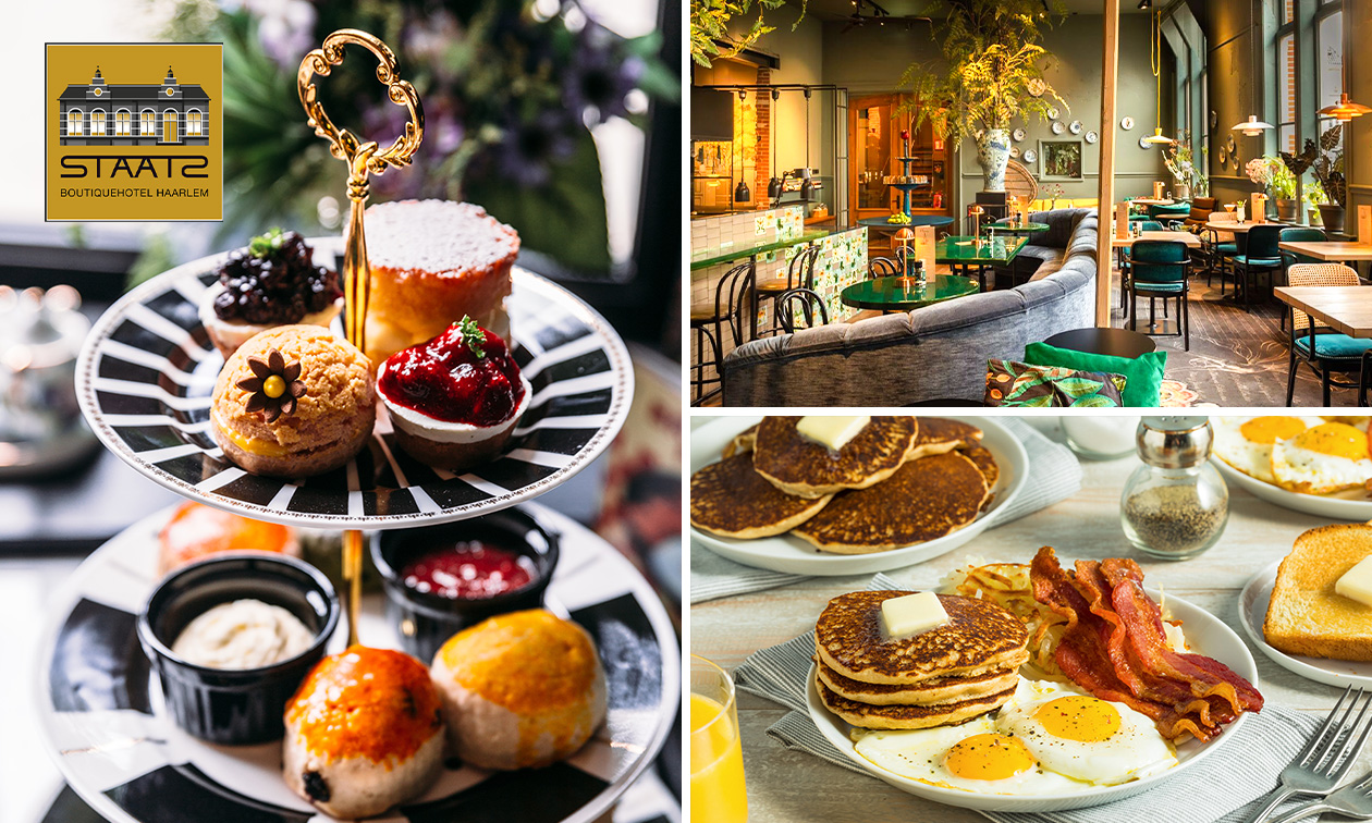 Ontbijt + onbeperkt koffie en thee of high tea naar keuze