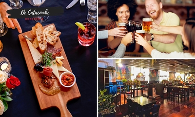 3 proefglazen bier of wijn naar keuze + borrelplank van de chef bij Brasserie de Catacombe