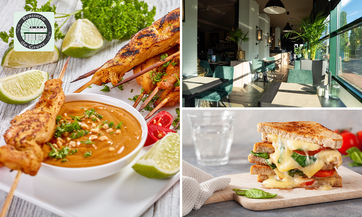 2-gangen keuzelunch of 3-gangen keuzediner bij Brasserie De Grens