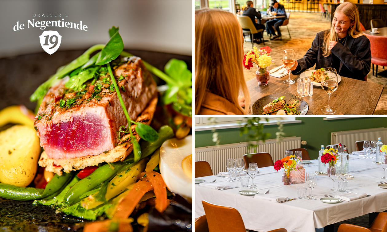 3-gangendiner à la carte bij Brasserie de Negentiende