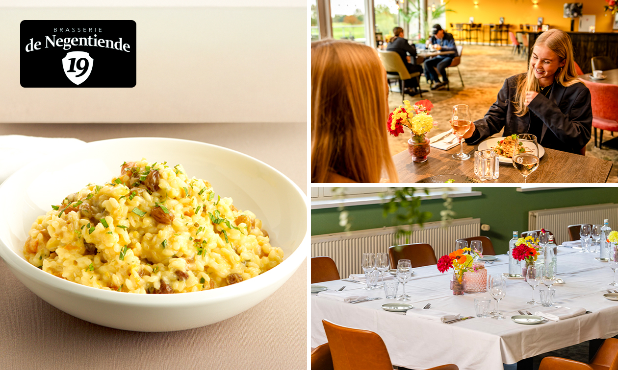 3-gangen keuzediner bij Brasserie de Negentiende