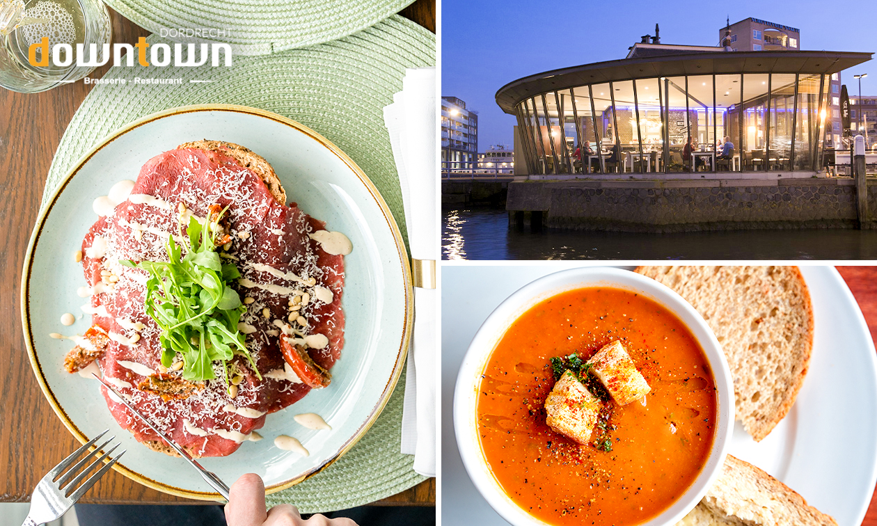 3-gangen keuzelunch bij Brasserie Down Town