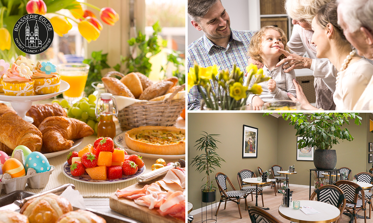 6-gangen paasontbijt of 3-gangen paaslunch inclusief drankje bij Brasserie Église