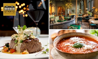 3-gangendiner à la carte bij Brasserie Boutiquehotel STAATS