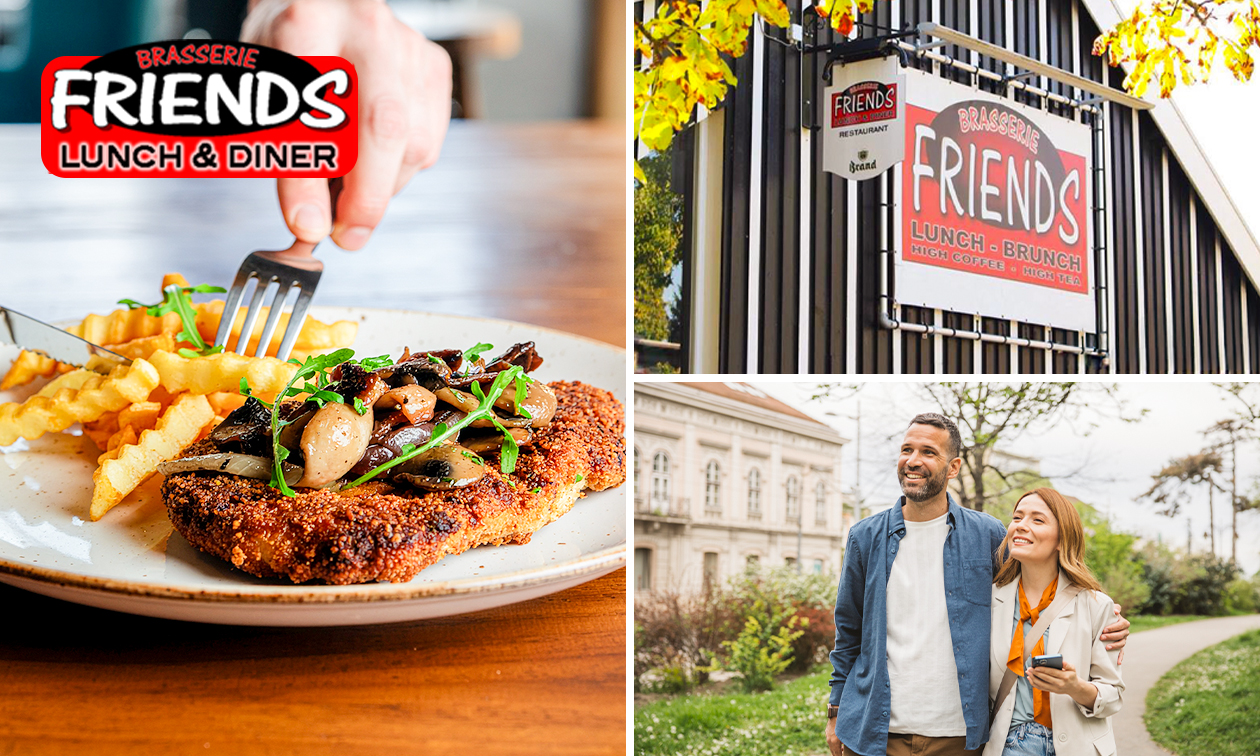 Wandelarrangement incl. koffie/thee + lekkernij + hoofdgerecht bij Brasserie Friends