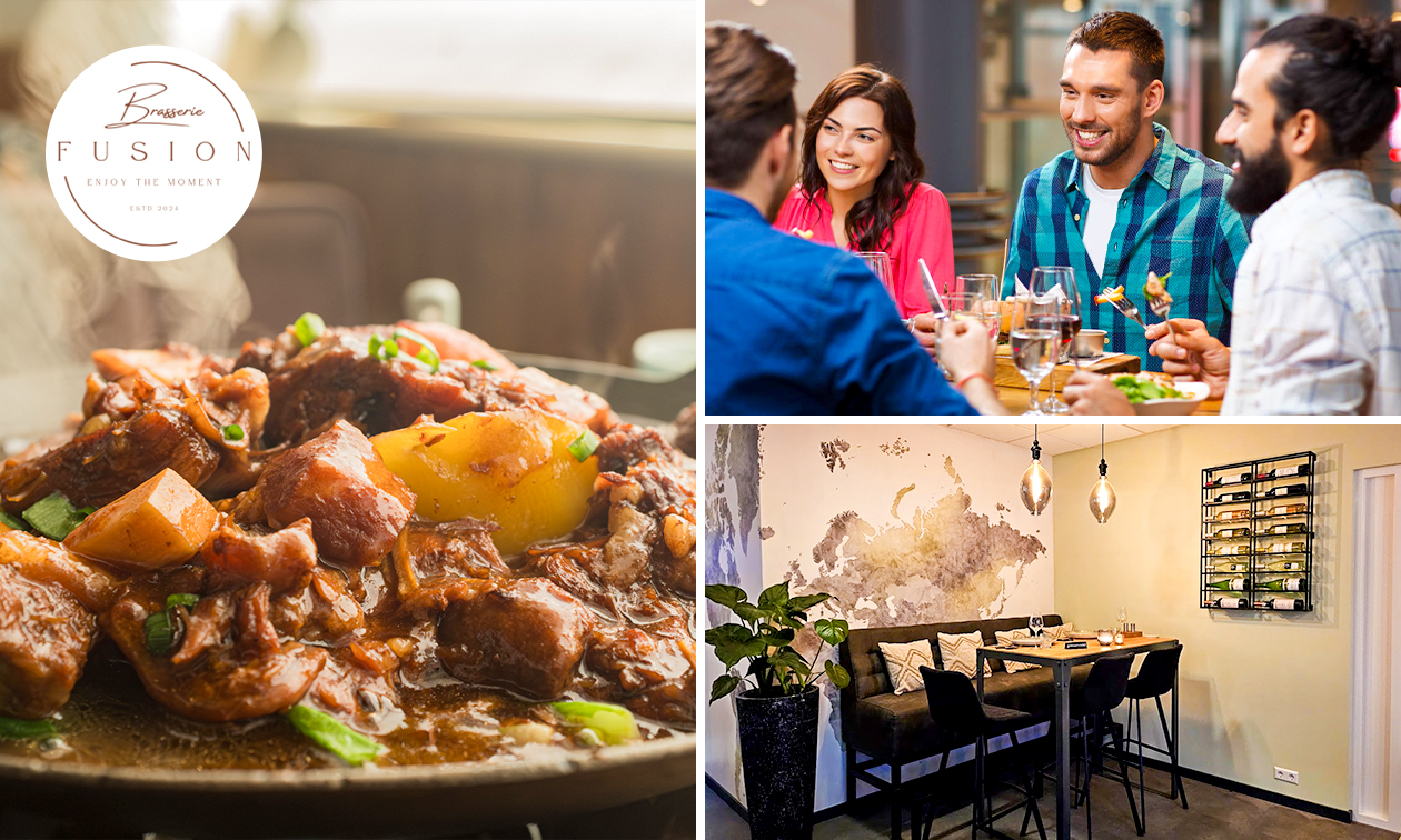 3-gangen keuzediner bij Brasserie Fusion