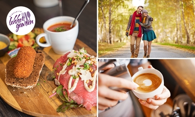 Wandelarrangement + warme drank + gebak + lunch bij Lekker Gewoën