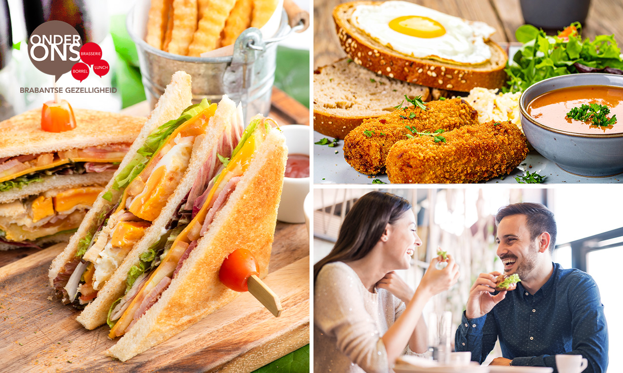 12-uurtje of 2-gangenlunch à la carte bij Brasserie Onder Ons