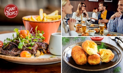 3-gangen keuzediner of -lunch bij Brasserie Saint-Tropez