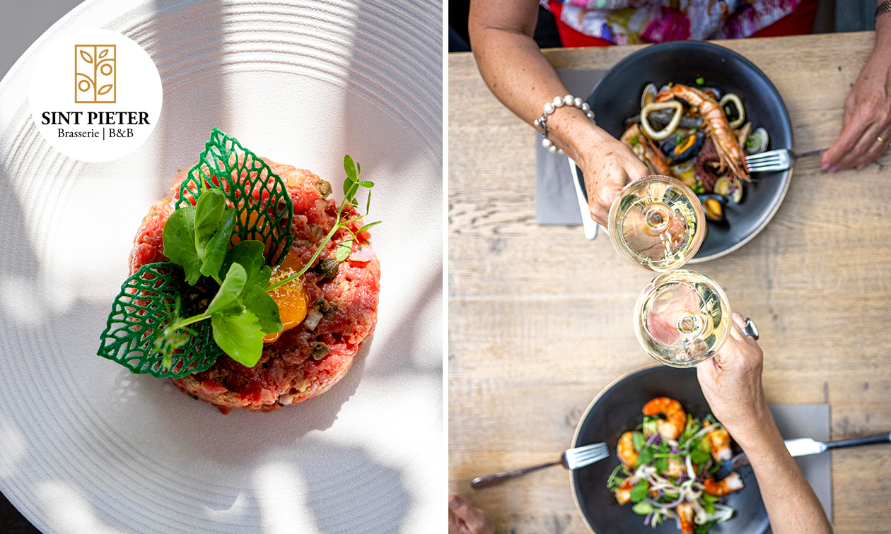 3-gangen keuzelunch of -diner bij Brasserie Sint Pieter