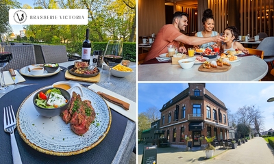 Luxe 4-gangen keuzelunch of -diner bij Brasserie Victoria