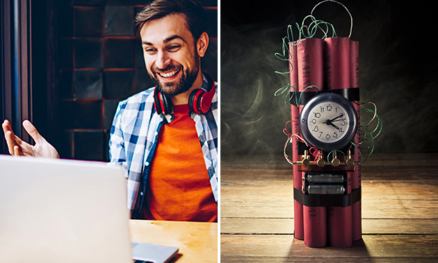 'Ontmantel de Bom' (1,5 uur) voor 2-4 personen 'Ontmantel de Bom' (1,5 uur) voor 2-4 personen