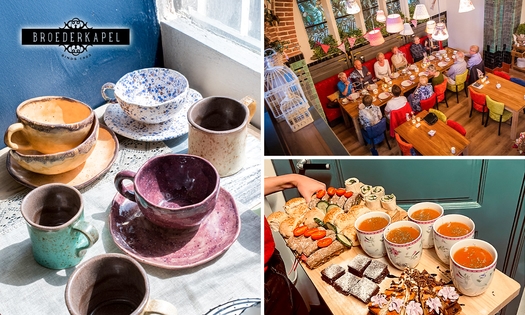 Workshop servies decoreren + lunchplank of high tea of tapasavond + prosecco bij Broederkapel