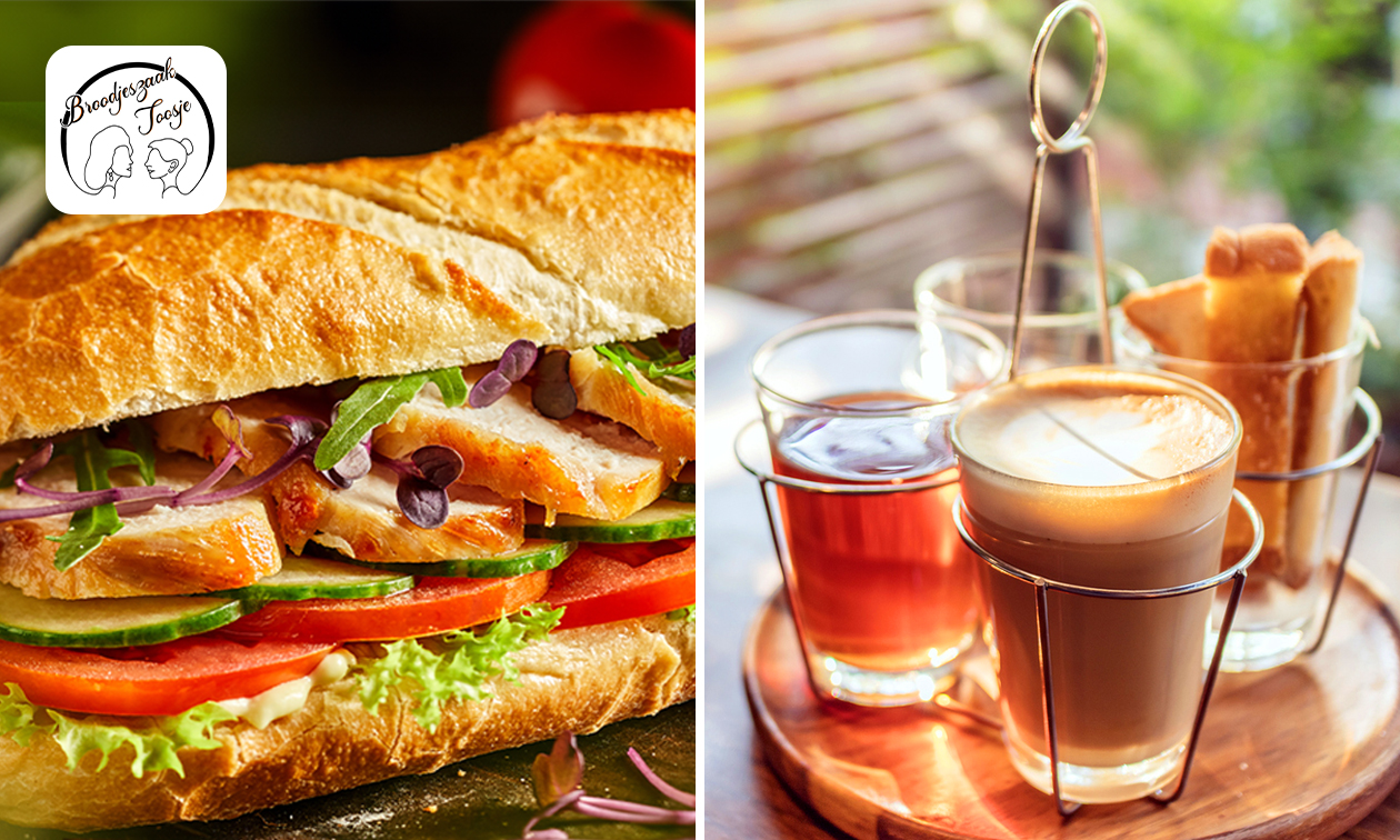 Baguette naar keuze + warme drank