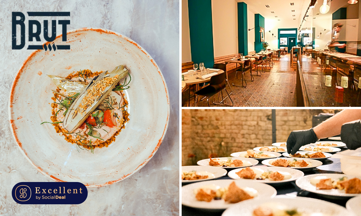 Gastronomisch 4- of 6-gangendiner + cocktail of glas wijn nabij Brussel