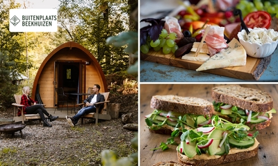 Overnachting in een Pod + broodjesservice en bubbels bij Buitenplaats Beekhuizen