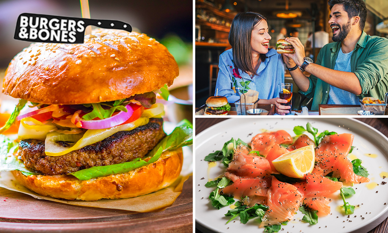 3-gangen keuzediner bij Burgers en Bones