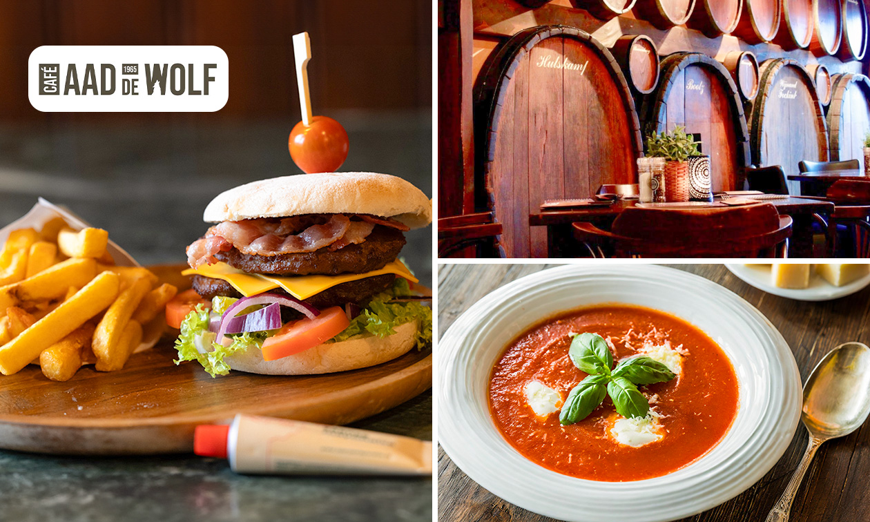 Hoofdgerecht of 2-gangen keuzediner bij Café Aad de Wolf