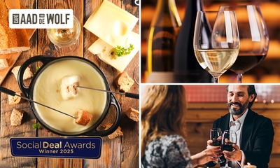 Kaasfondue + evt. dessert en/of fles wijn bij Café Aad de Wolf