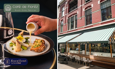 3- of 4-gangendiner van de chef bij Café de Florèz in hartje Den Haag