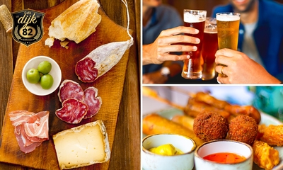 Borrelplank + 2 drankjes voor 2 personen in hartje Enkhuizen