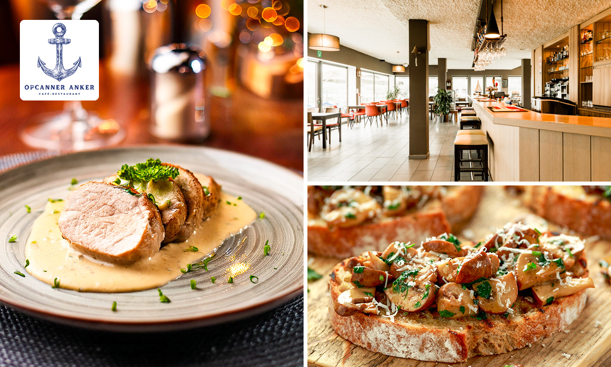 3-gangen keuzediner bij Café-Restaurant Opcanner Anker