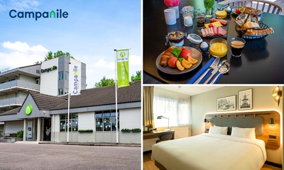 Overnachting voor 2 + ontbijt + bartegoed + late check-out  aan het Gaasperpark in Amsterdam