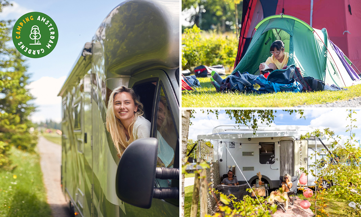 Staanplaats camper, caravan of tent voor 1, 2 of 3 nachten (2 pers.) in Amsterdam