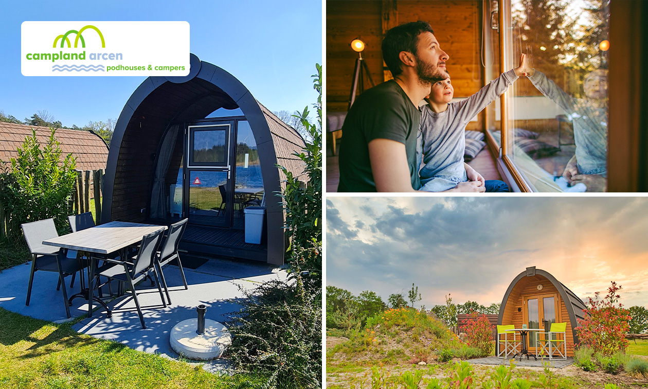 2 of 3 overnachtingen voor 2 in een pod + welkomstgeschenk + vroege check-in