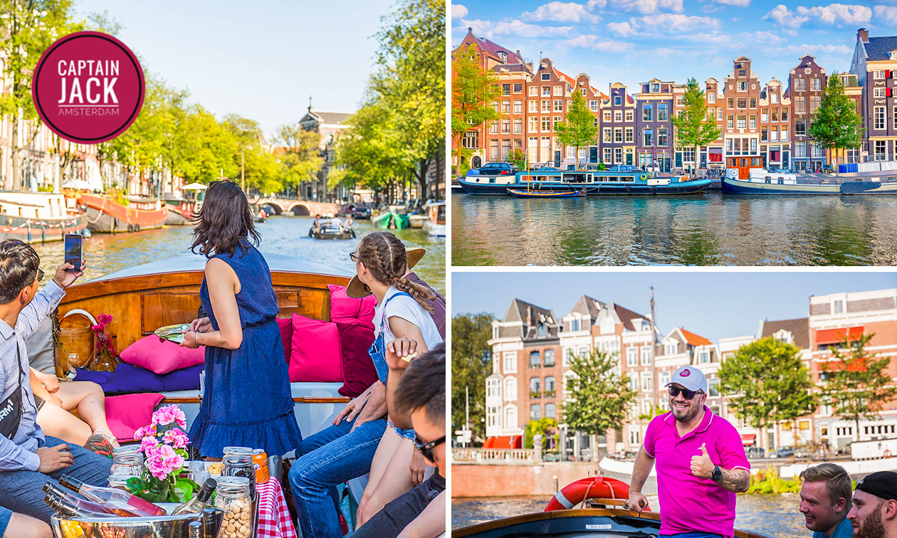 Rondvaart door Amsterdam (90 min) + onbeperkt drinken