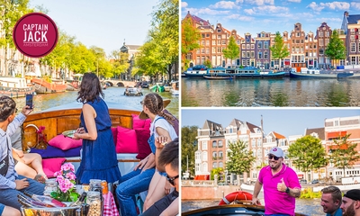 Rondvaart door Amsterdam (90 min) incl. onbeperkt drinken en snacks