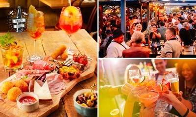 Borrelplank met warme tapas + cocktail bij het strand van Oostende