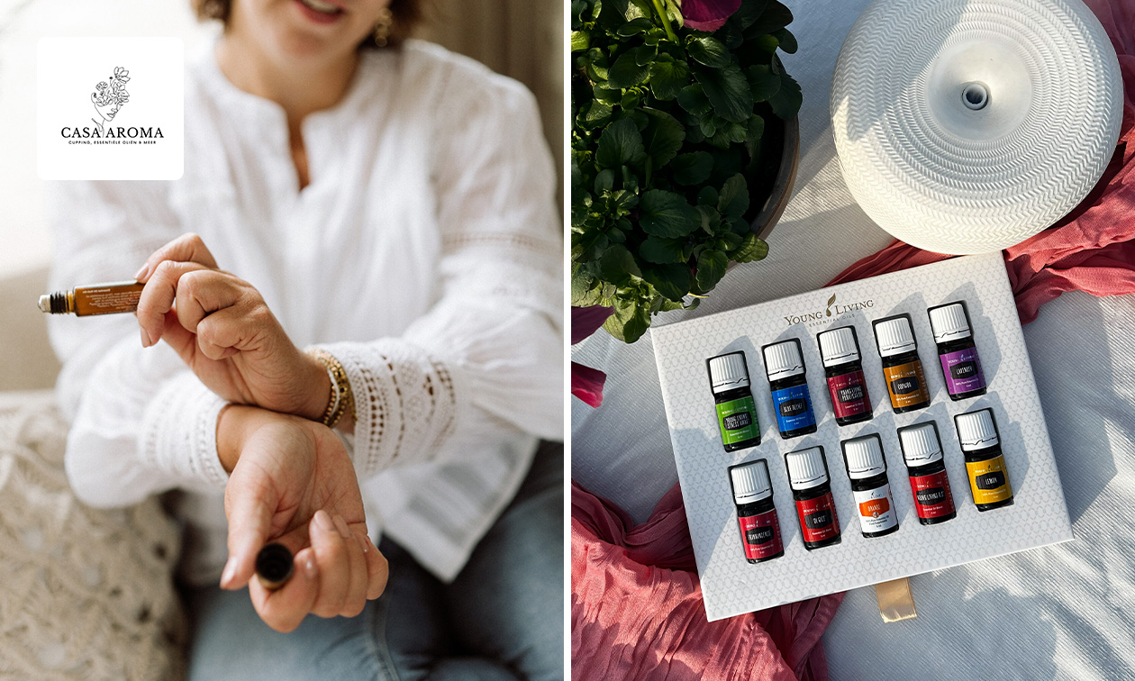 Workshop essentiële olië + 3 producten + koffie/thee + lekkernij + goodiebag