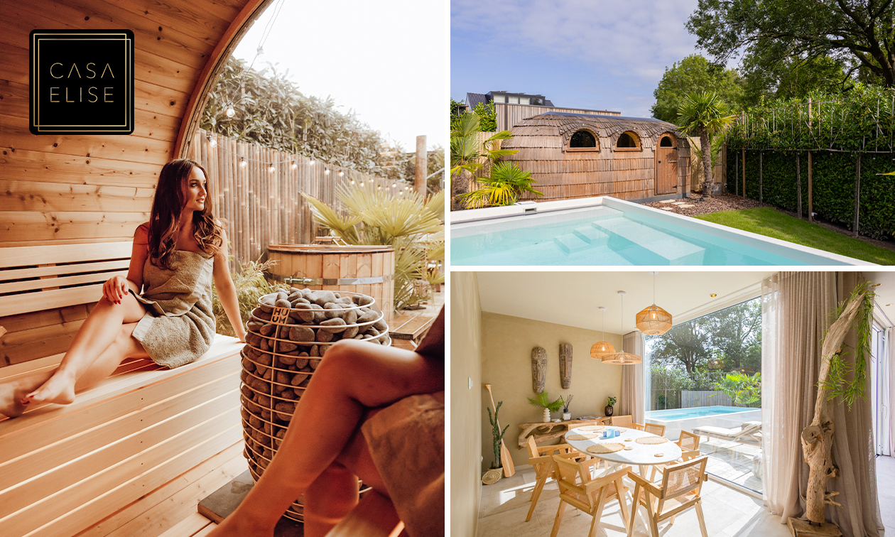 Privésauna-arrangement voor 2 (3 uur) + evt. overnachting bij Casa Elise