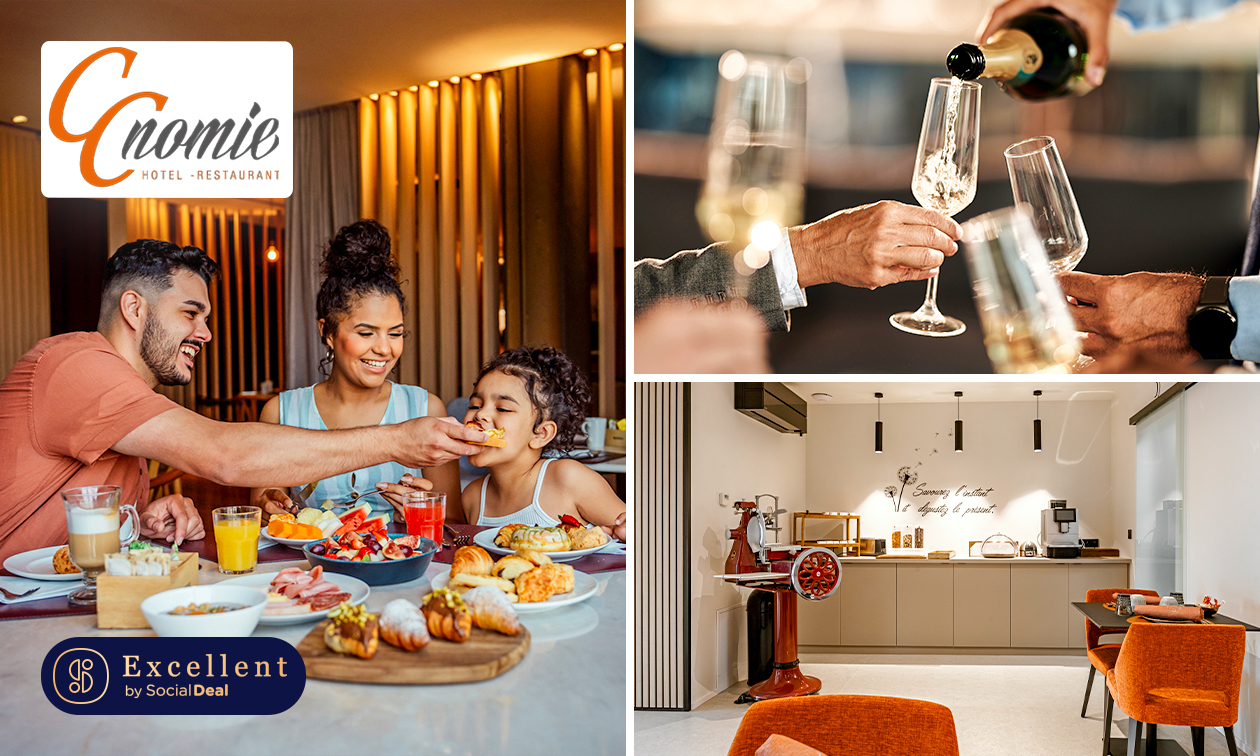 Buffet petit-déjeuner de luxe + verre de champagne près de Dinant