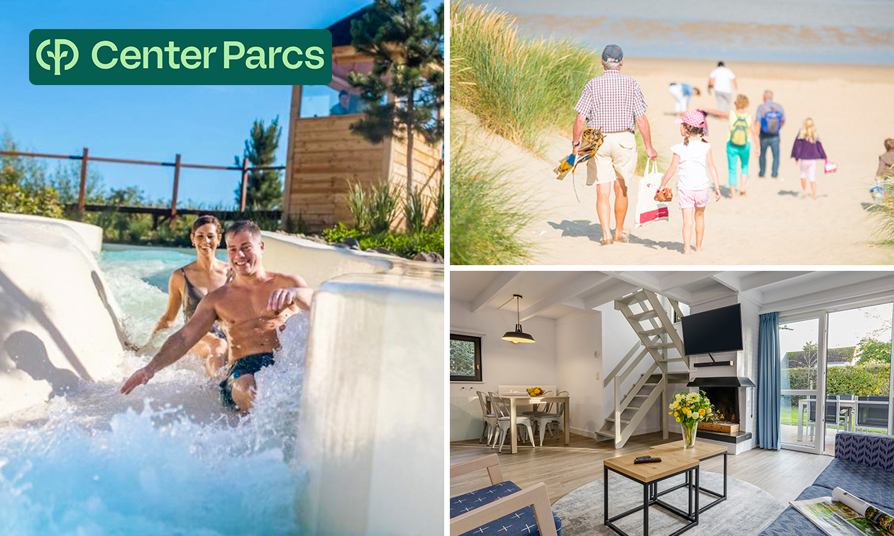 3 of 4 overnachtingen voor 2 tot 4 in Center Parcs