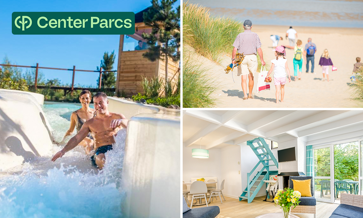 2, 3 of 4 overnachtingen voor 2 tot 6 in Center Parcs