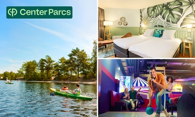 1 of 2 overnachtinge(n) voor 2 + ontbijt in Center Parcs Hotel De Vossemeren