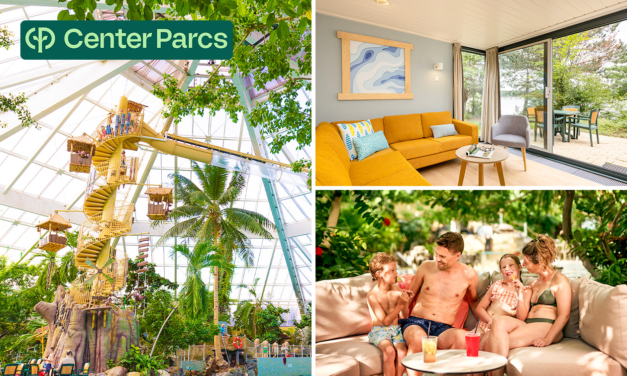 2, 3 of 4 overnachtingen voor 4 tot 6 in Center Parcs De Vossemeren