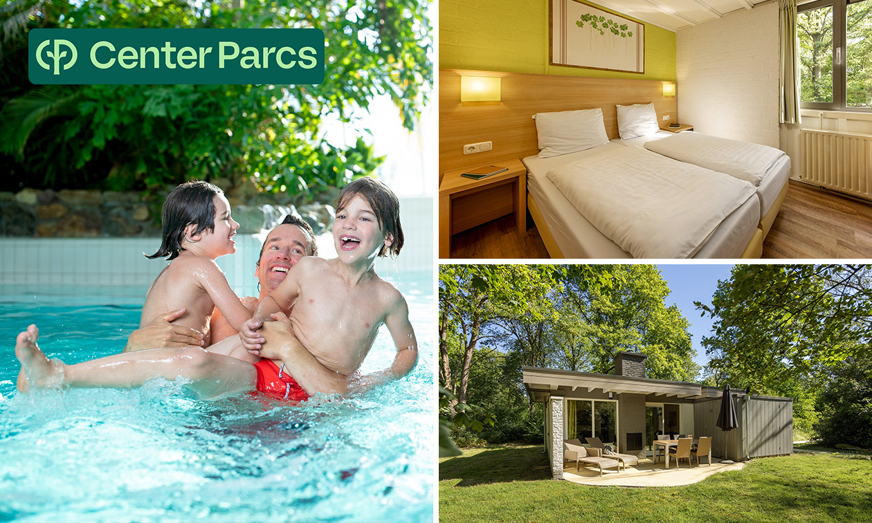Weekend of midweek voor 4 of 6 personen in Center Parcs Limburgse Peel