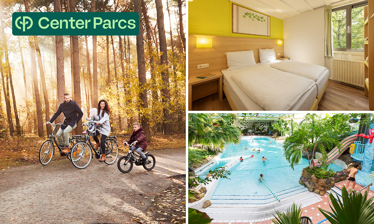 2, 3 of 4 overnachtingen voor 4 tot 6 personen in Center Parcs Limburgse Peel