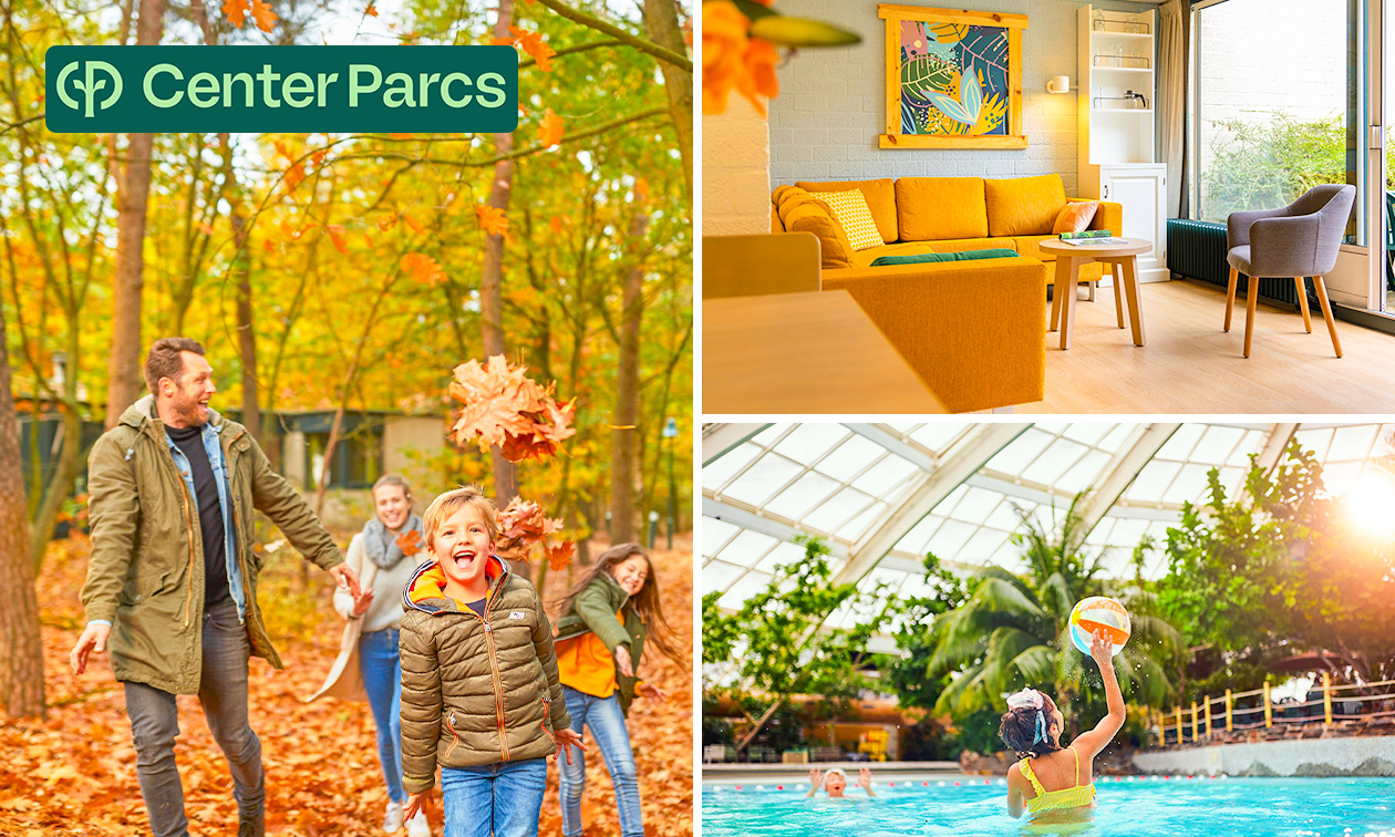 Weekend of midweek weg voor 4 tot 6 personen bij Center Parcs Mystery Park in Nederland