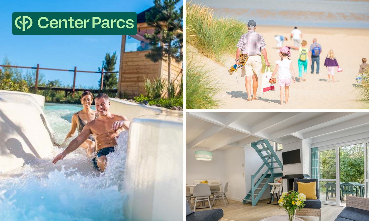3, 4 of 7 overnachtingen voor 5 of 6 in Center Parcs