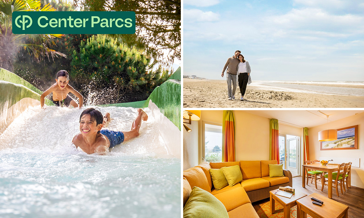 2, 3 of 4 overnachtingen voor 2 tot 4 pers. bij Center Parcs Port Zélande