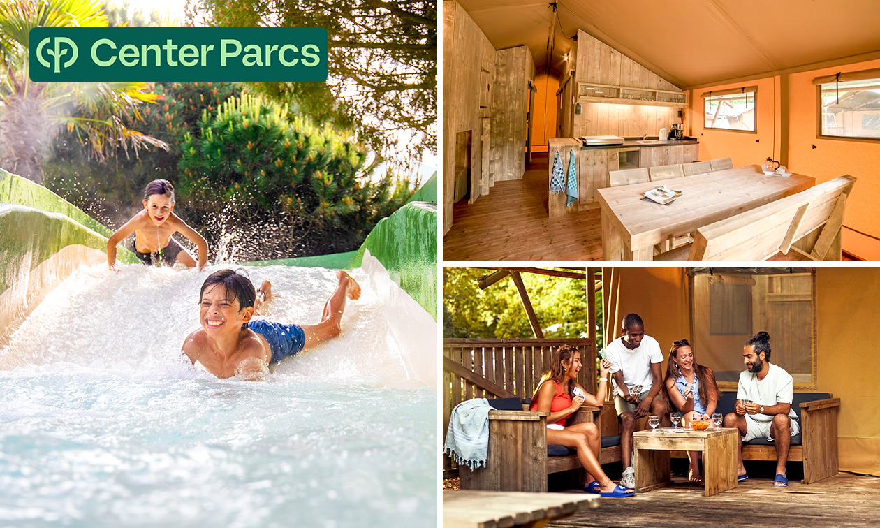 3 ou 4 nuits en tente lodge pour 6 pers. au Center Parcs Port Zélande